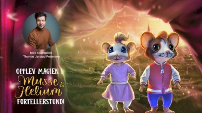 Bilde: Vinterferie | Fortellerstund om Musse og Helium Vinterferie | Fortellerstund om Musse og Helium, 2026-02-16T10:00:00, from 10.00 to 10.30